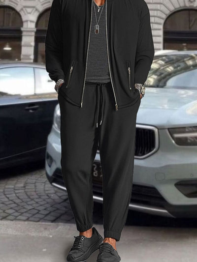 Athleisure Jacket Pants Set Sets coofandy 