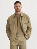 Leisure Cargo Jacket Set Sets coofandy 