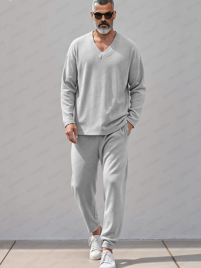 Casual Premium Soft 2-Piece Set Sets coofandy Light Grey M 