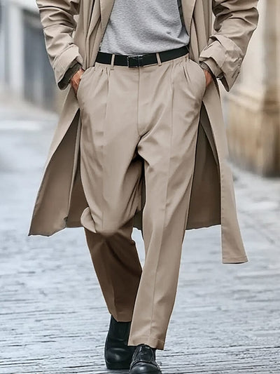 Classic Trench Coat Pants Set Sets coofandy 