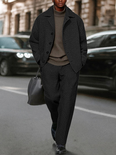 Smart Casual Chic Jacket Pants Set