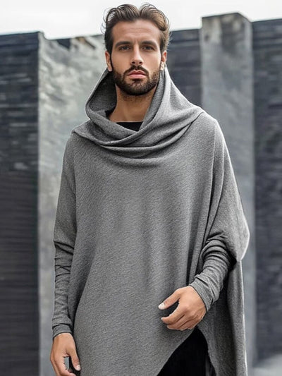 Modern Asymmetrical Hooded Top Tops coofandy 