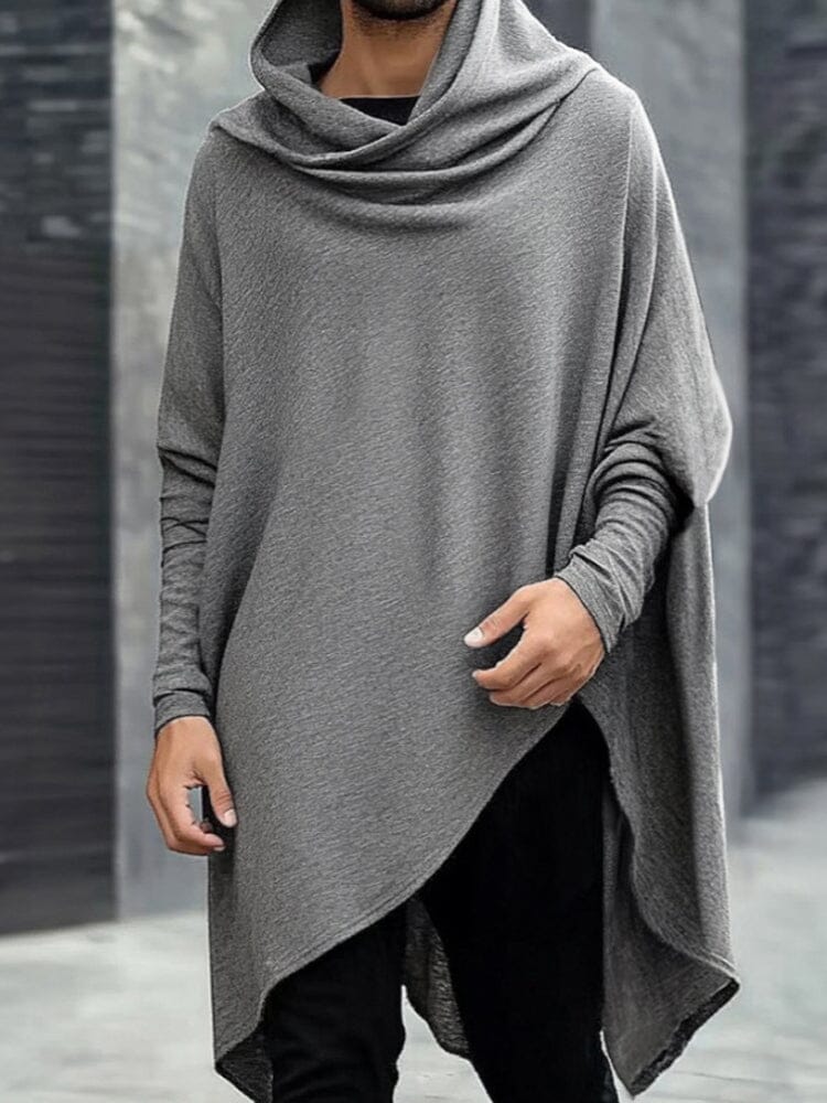 Modern Asymmetrical Hooded Top Tops coofandy 