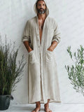 Comfy Hooded 100% Cotton Robe Robe coofandy Apricot M 