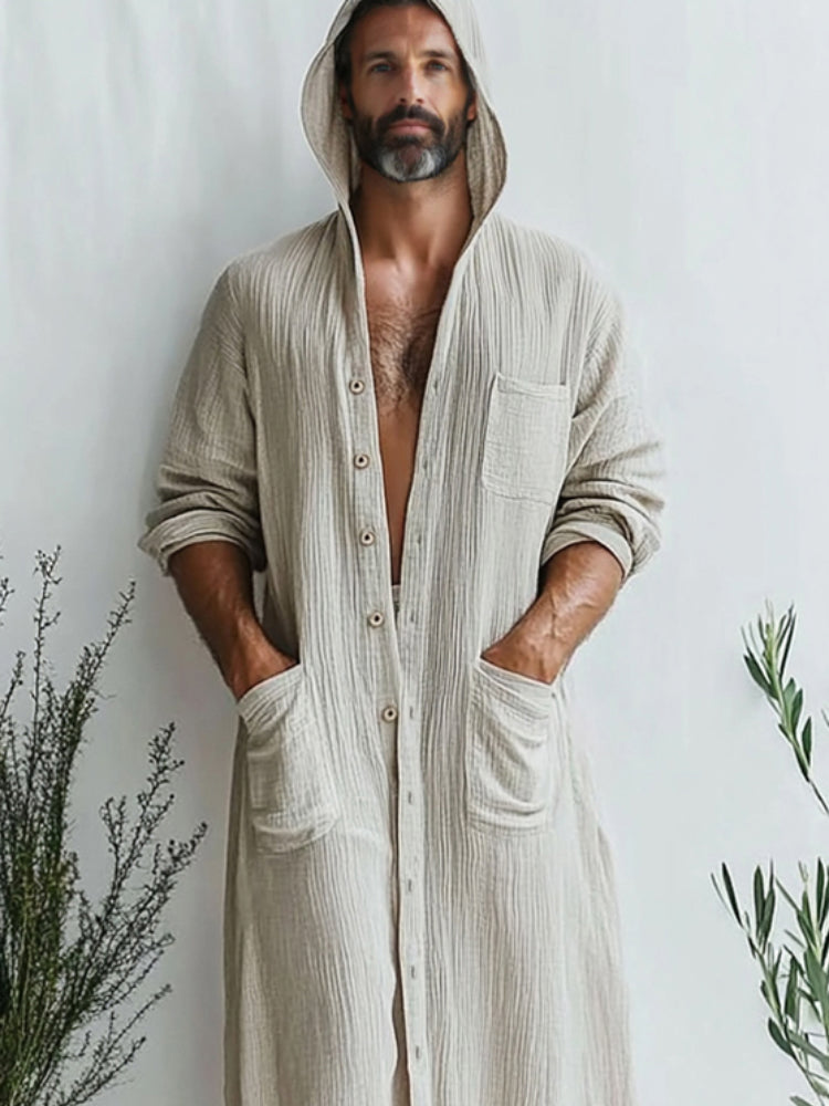 Comfy Hooded 100% Cotton Robe