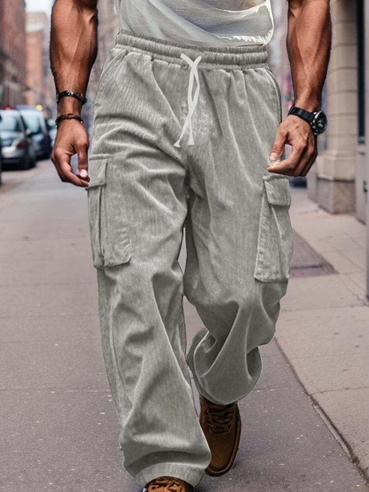 Corduroy Straight Leg Cargo Pants