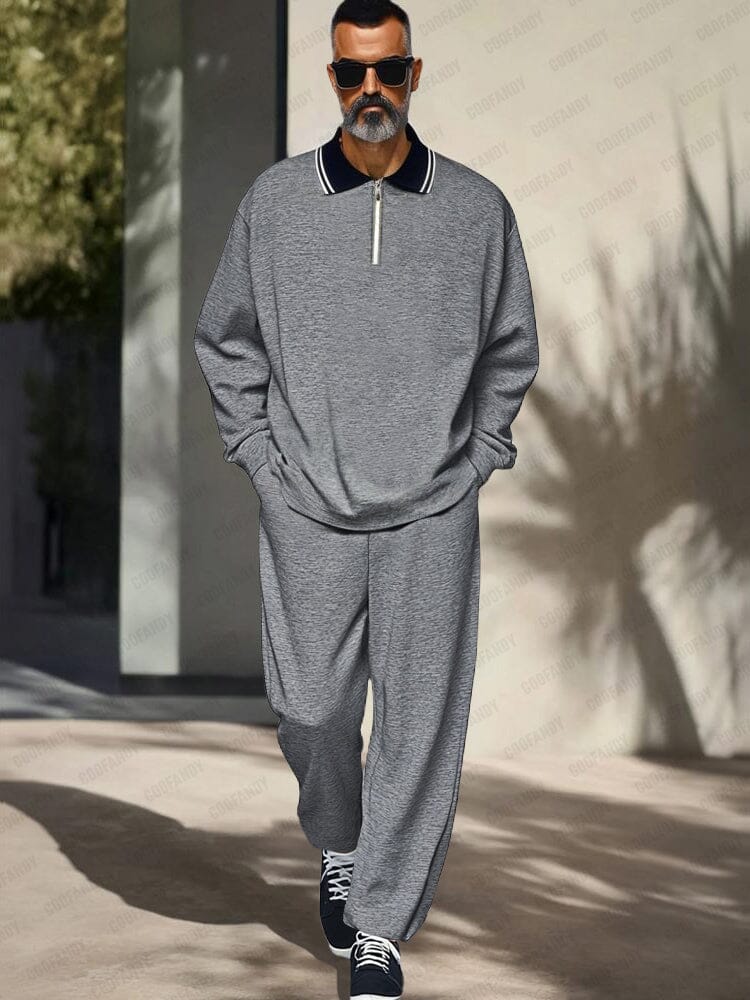 Athleisure Comfort 2-Piece Set Sets coofandy Grey M 