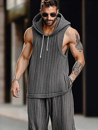 Stylish Knit Athletic 2-Piece Set Sets coofandy 