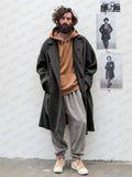 Urban Casual Tweed Coat Coat coofandy Black M 