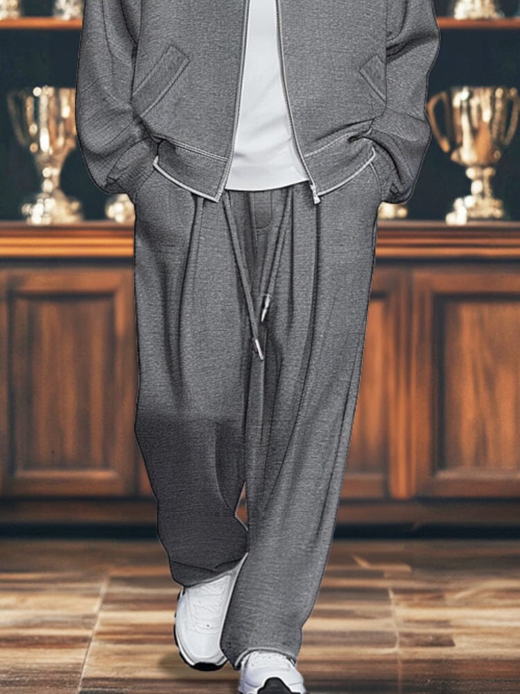 Versatile Relaxed Jacket Pants Set Sets coofandy 