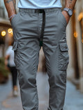 Casual Regular Fit Cargo Pants Pants coofandy 