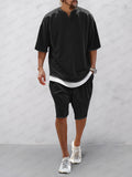 Athleisure Fake 2-Piece T-Shirt Set