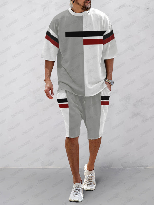 Trendy Color Block Athleisure Set