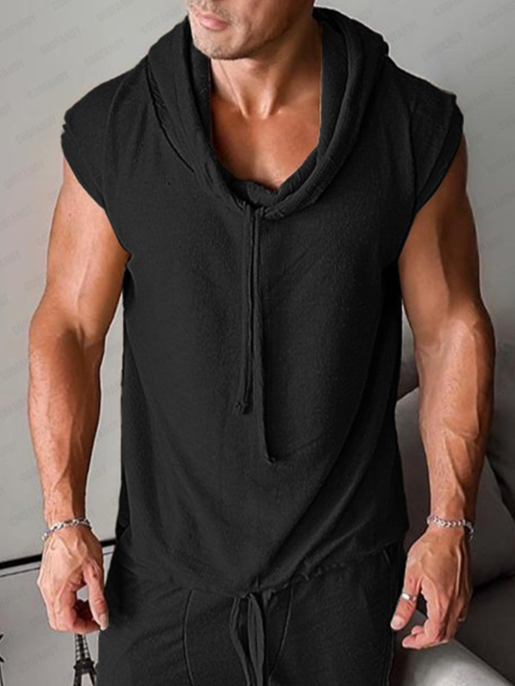 Athleisure Breathable Hooded Tank Top