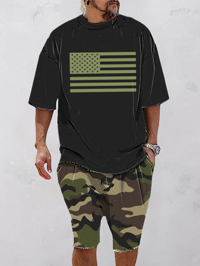 Casual Camo Printed Sports Set