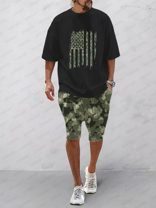 Athleisure Sport-Set mit Camouflage-Print