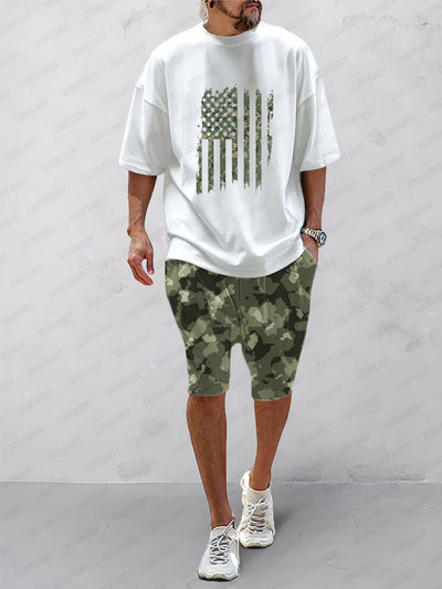 Athleisure Camo Print Sports Set