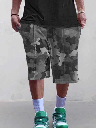 Casual Versatile Camo Print T-Shirt Set