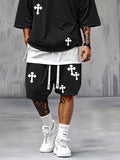 Trendy Cross Pattern Sports Set