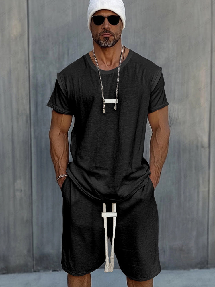 Men's Essential Sport Set - Breathable Workout Shorts & Tee