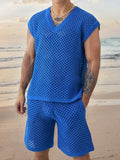 Breathable Mesh Knit Casual Set