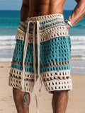 Casual Resort Knit Braided Shorts