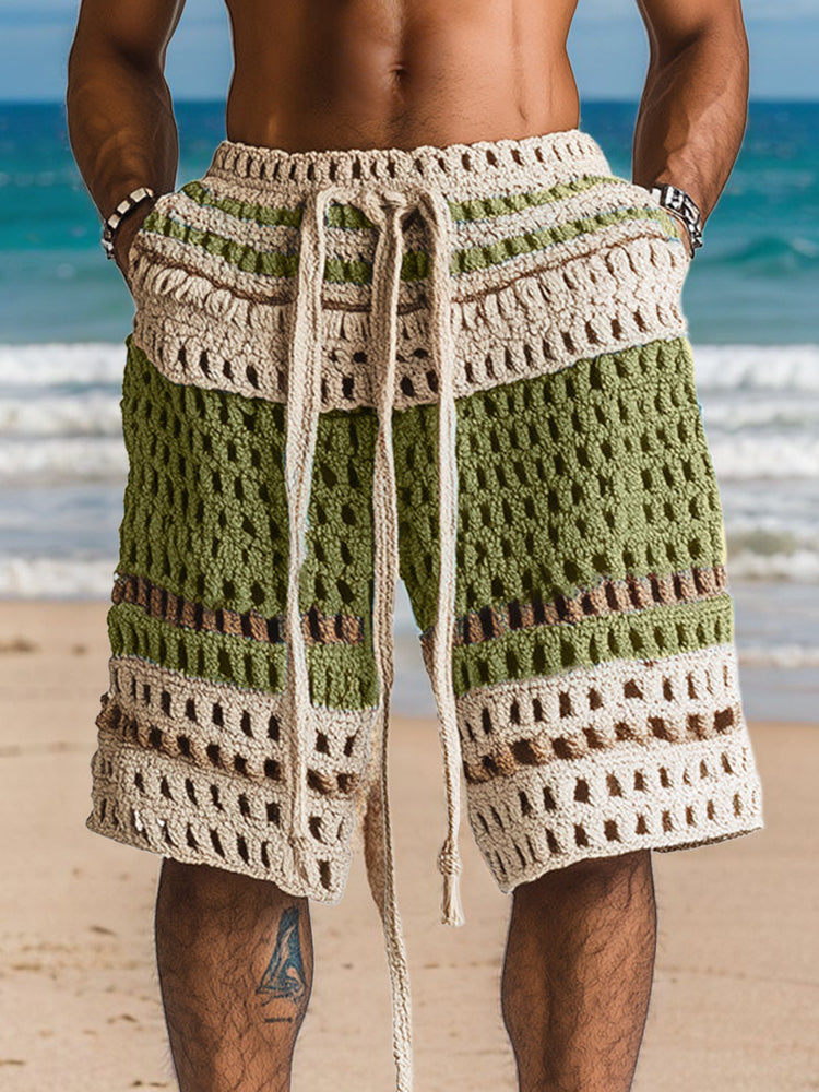 Casual Resort Knit Braided Shorts – COOFANDY