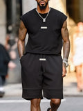Casual Athletic Tank Top Shorts Set