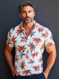 Elegant Floral Pattern Polo Shirt