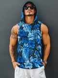 Resort Style Print Hooded Tank Top