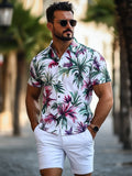 Tropical Plant Print Resort Wear Shirt