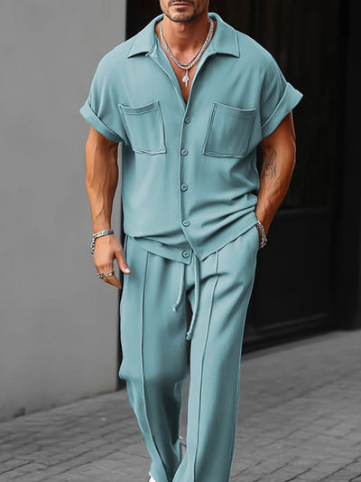 Minimal Casual Wrinkle Free Shirt Set