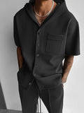 Urban Street Style Hooded Shirt Set