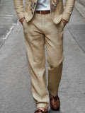 Elegant Linen Blend Straight Leg Pants