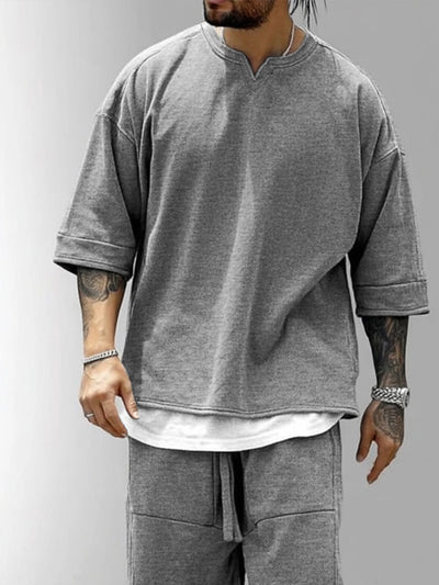 Relaxed Stylish Fake 2-Piece T-Shirt Set
