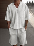 Summer Breathable Textured Casual Set
