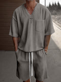 Summer Breathable Textured Casual Set