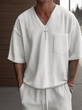 Summer Breathable Textured Casual Set