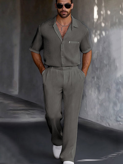 Elevated Casual Textured 2-Piece Set