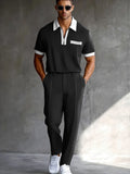 Smart Casual Polo Shirt Pants Set