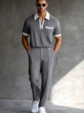 Smart Casual Polo Shirt Pants Set