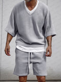 Casual Relaxed Fake 2-Piece T-Shirt Set