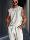Athleisure Textured Tank Top Shorts Set