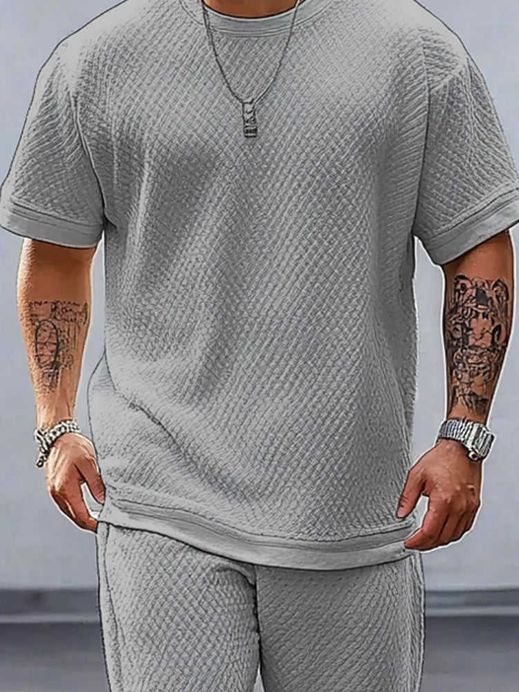 Breathable Waffle 2-Piece Athleisure Set