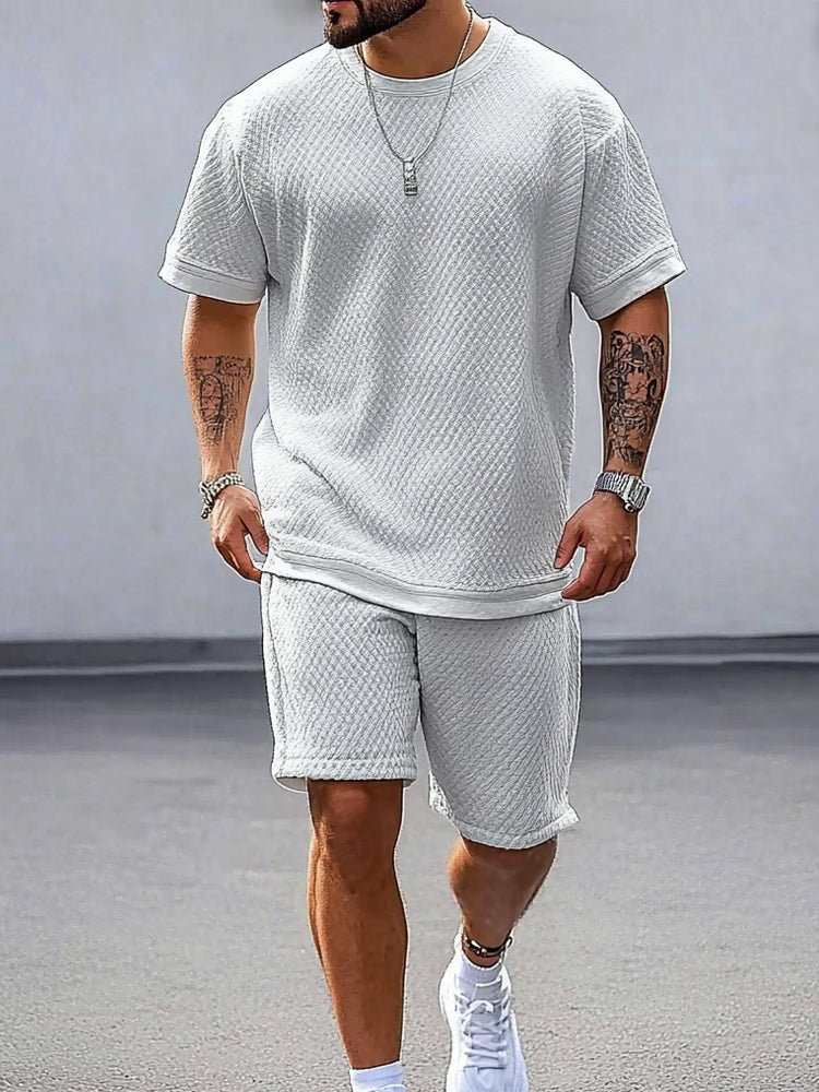 Breathable Waffle 2-Piece Athleisure Set
