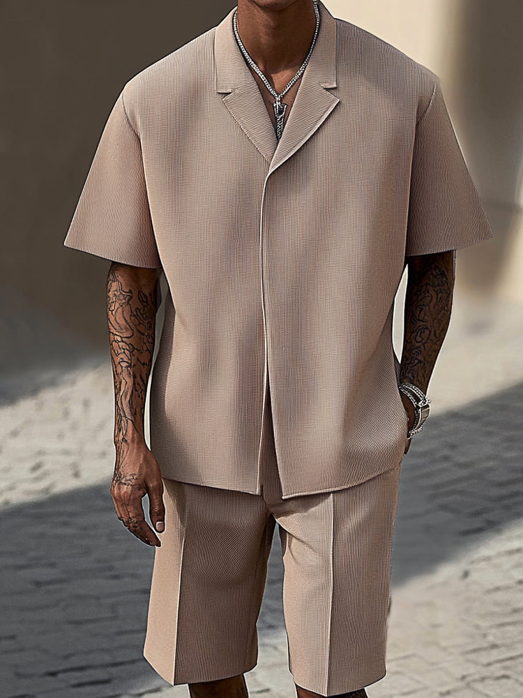 Stylish Refined Textured Casual Set