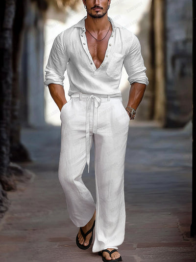 Minimalist 100% Cotton Shirt Pants Set