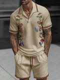 Premium Embroidered Floral Casual Set