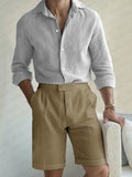 Minimalist Essential Linen Blend Shorts