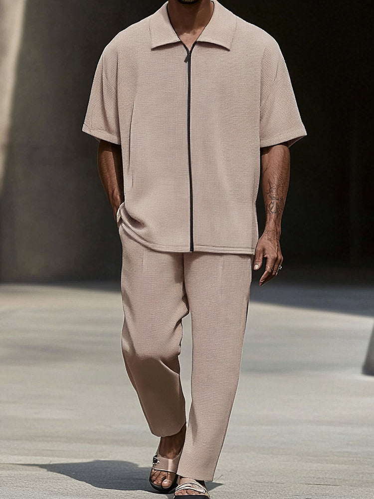 All-Day Comfort Textured Casual Set
